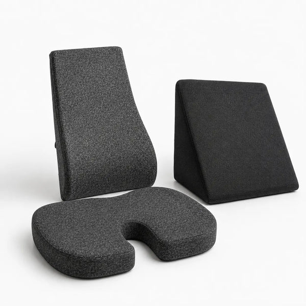 Cosymor Back Support Cushions Combo with lumbar and seat support cushions