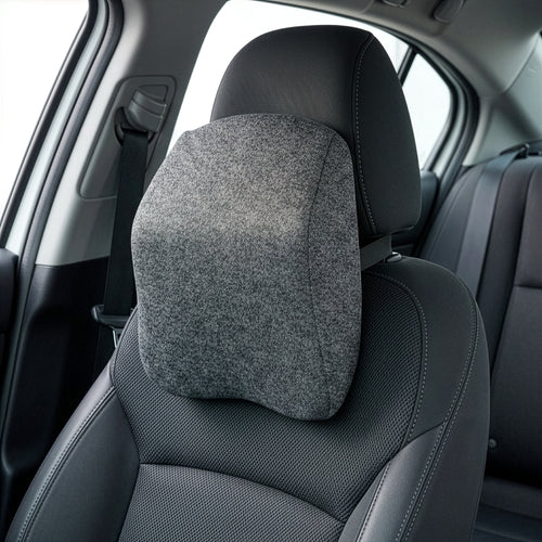 Cosymor car headrest cushion strapped onto car seat for neck support