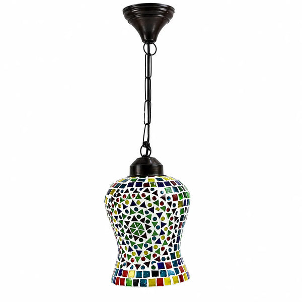 Ceramic Moroccan Mosaic Glass Lantern – Assorted Colours