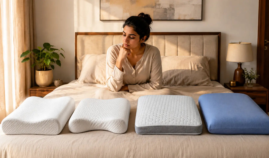 Pillow selection quiz — answer 8 questions to find your perfect Cosymor pillow for sleep position, neck pain and climate