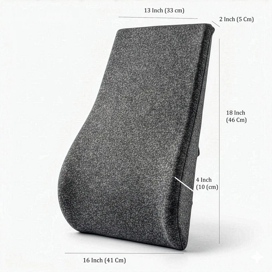 Cosymor ergonomic lumbar pillow placed on office chair back support