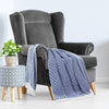 Turquoise Diamond Weave Cotton Throw Blanket