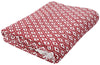 Red White Diamond Weave Cotton Throw Blanket folded