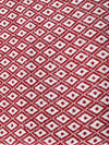 Red White Diamond Weave Cotton Throw Blanket texture