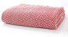 Red White Chevron Cotton Throw Blanket folded