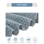 Turquoise White Cotton Throw Blanket folded