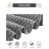 Cosymor Black White Woven Cotton Throw Blanket with Tassel Fringes (50x70 Inch)