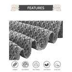 Cosymor Black White Woven Cotton Throw Blanket with Tassel Fringes (50x70 Inch)