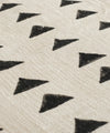 Cosymor Beige Black Triangles Print Boho Cotton Throw Blanket – Reversible Sofa & Bed Throw (50x70 Inch)
