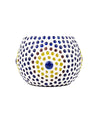 Cosymor Mosaic Ceramic Glass Tealight Candle Holder Set of 4 – Elegant Flower Design for Home Décor, Diwali Christmas Decoration, Dining Table & Living Room | Pack of 4