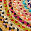 Bohemian Round Natural Jute Chindi Rug – Handwoven Boho Floor Rug (3 Ft / 38 Inch)