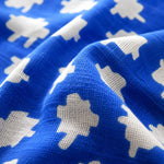 Cosymor Blue Beige Boho Geometric Print Cotton Throw Blanket – Reversible Sofa & Bed Throw (50x70 Inch)