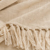 Cosymor Beige Soft Cotton Throw Blanket – Reversible Boho Bedding Throw (48x70 Inch)