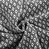 Cosymor Black White Diamond Pattern Cotton Throw Blanket with Tassel Fringes (50x70 Inch)