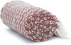 Cosymor Maroon White Diamond Weave Cotton Throw Blanket with Tassel Fringes (50x70 Inch)