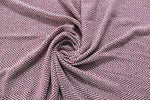 Cosymor Maroon White Chevron Pattern Cotton Throw Blanket with Tassel Fringes (50x70 Inch)