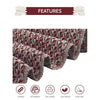 Cosymor Maroon White Woven Cotton Throw Blanket with Tassel Fringes (50x70 Inch)