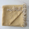 Cosymor Yellow Zig Zag Chevron Cotton Throw Blanket with Tassel Fringes (50x70 Inch)