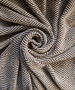 Cosymor Brown Beige Diamond Pattern Cotton Throw Blanket with Tassel Fringes (50x70 Inch)