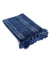 Cosymor Blue Hand Block Arrow Dotted Boho Cotton Throw Blanket – Reversible Sofa & Bed Throw (50x70 Inch)