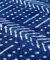 Cosymor Blue Hand Block Arrow Dotted Boho Cotton Throw Blanket – Reversible Sofa & Bed Throw (50x70 Inch)