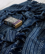 Cosymor Blue Arrows Dots Print Boho Cotton Throw Blanket – Reversible Sofa & Bed Throw (50x70 Inch)