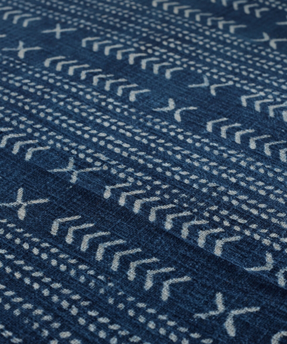 Cosymor Blue Arrows Dots Print Boho Cotton Throw Blanket – Reversible Sofa & Bed Throw (50x70 Inch)