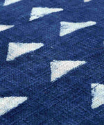 Cosymor Blue Triangles Print Bohemian Cotton Throw Blanket – Reversible Sofa & Bed Throw (50x70 Inch)