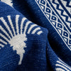 Cosymor Indigo Blue Palm Tree Boho Cotton Throw Blanket – Reversible Sofa & Bed Throw (50x70 Inch)