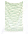 Cosymor Beige Green Boho Leaves Print Cotton Throw Blanket – Reversible Sofa & Bed Throw (50x70 Inch)