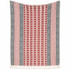 Cosymor Red Black Bohemian Floral Print Cotton Throw Blanket – Reversible Sofa & Bed Throw (50x70 Inch)