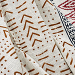Cosymor Bohemian Red Beige Arrow Print Cotton Throw Blanket – Reversible Sofa & Bed Throw (50x70 Inch)