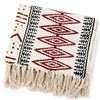Cosymor Bohemian Red Beige Arrow Print Cotton Throw Blanket – Reversible Sofa & Bed Throw (50x70 Inch)