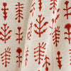 Cosymor Red Beige Floral Block Print Cotton Throw Blanket – Reversible Boho Sofa & Bed Throw (50x70 Inch)