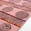 Pink 3X5ft Rectangle Flower Printed Boho Cotton Floor Area Rug (3x5 Ft / 36x60 Inch)