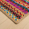 Cosymor Multicolor Jute Braided Area Rug – Handwoven Boho Floor Rug (3x5 Ft / 35x60 Inch)