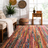 Cosymor Multicolored Natural Fiber Braided Jute Area Rug – Handwoven Boho Floor Rug (4x6 Ft / 48x74 Inch)