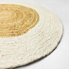 Braided Natural Jute Ivory Round Rug – Handwoven Floor Rug (2 Ft / 24 Inch)