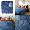 Indigo Patchwork Kantha Quilt