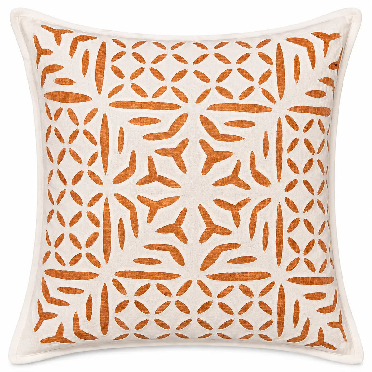 Multi Botanical Cutwork Cotton Cushion Covers Set of 2 – 16x16 Inch Cosymor