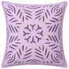 Lavender Botanical Cutwork Cotton Cushion Cover Set of 2 – 16x16 Inch Cosymor