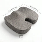 Cosymor ergonomic seat cushion placed on office chair for tailbone relief