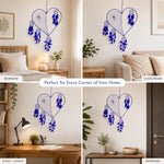 Big Giant Purple Love Heart Dreamcatcher Wall Hanging