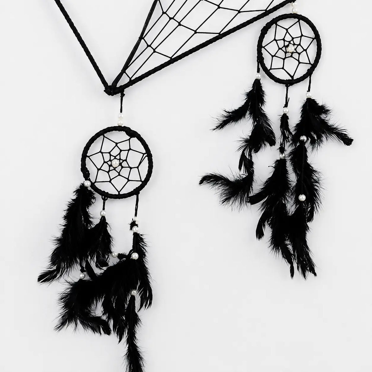 Large Black Love Heart Bohemian Dreamcatcher Wall Hanging