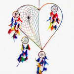 Large Colorful Love Heart Dreamcatcher Wall Hanging