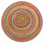 Multicolor Round Chindi Braided Rug – Handwoven Jute & Cotton Area Rug (5 Ft / 60 Inch)