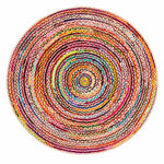 Cosymor Round Cotton Braided 6 FT Round Area Rug (6 Ft / 72 Inch)