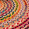 Cosymor Round Cotton Braided 6 FT Round Area Rug (6 Ft / 72 Inch)