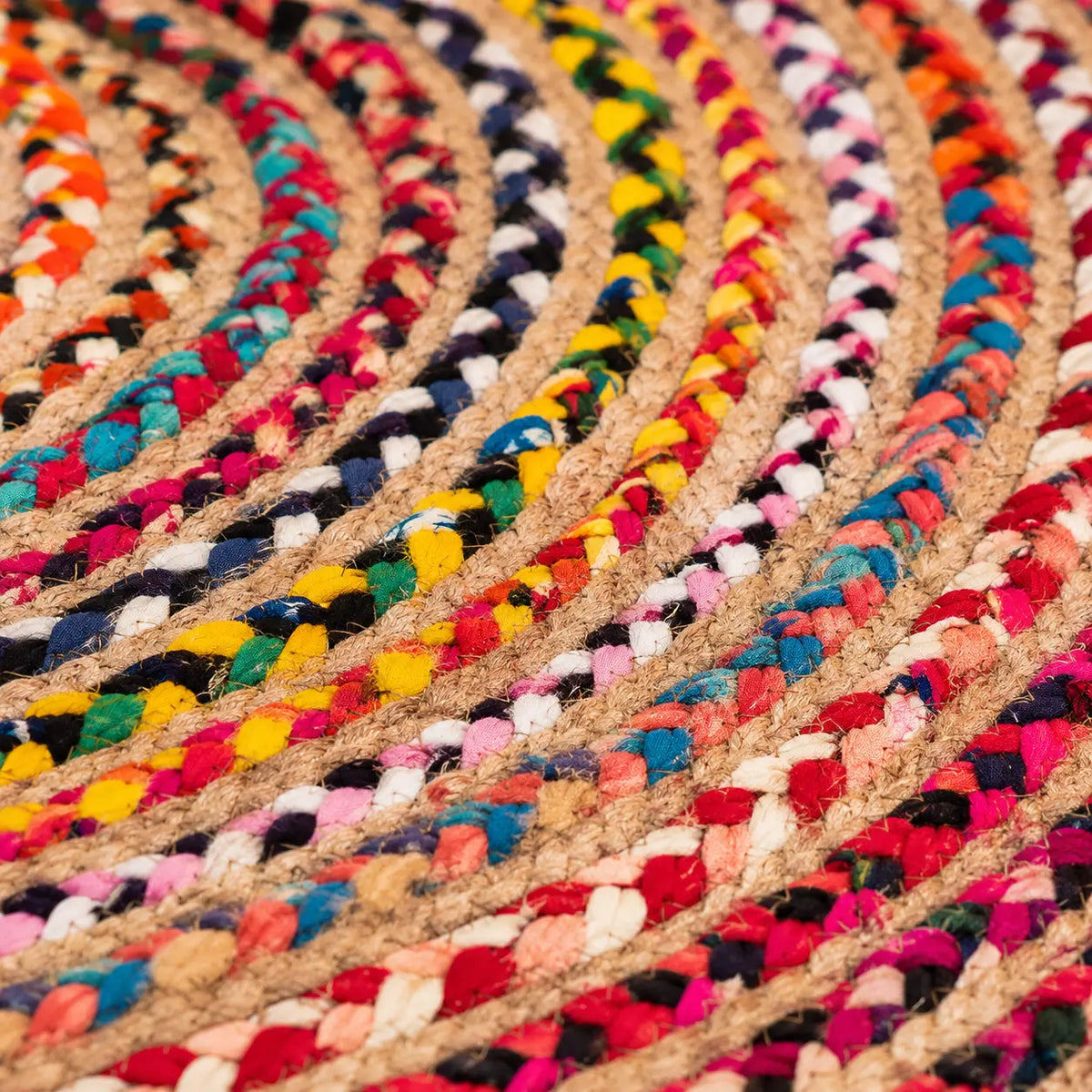Cosymor Round Cotton Braided 6 FT Round Area Rug (6 Ft / 72 Inch)