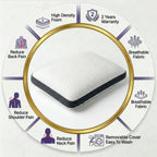Cosymor memory foam pillow in use on bed for better sleep